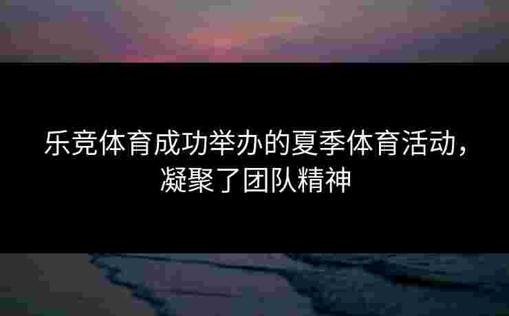 乐竞体育成功举办的夏季体育活动，凝聚了团队精神